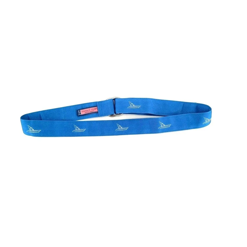 Vineyard Vines Sailboat D-Ring Ribbon Belt 46